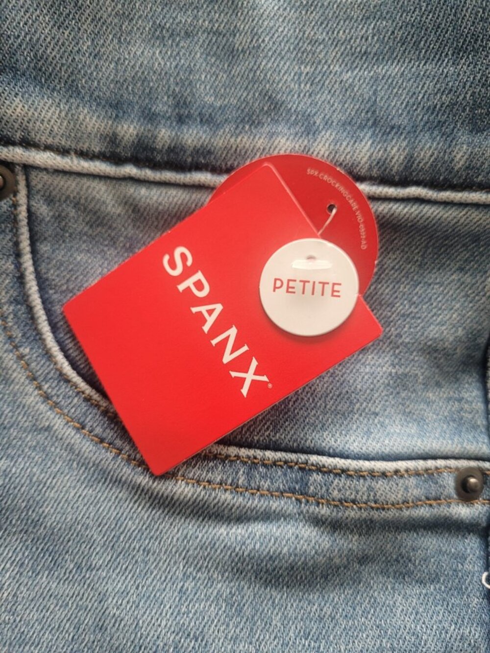 NWT SPANX Flare Jeans in Stonewashed Blue Size XLP - Picture 8 of 8